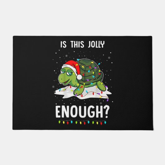 Kinder sind diese fröhlich genug Schildkröte Santa Fußmatte (Vorderseite)