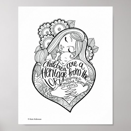 Kinder sind ein Erbe des Herrn - Art Print Poster (Vorne)