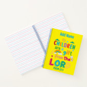 "Kinder sind ein Geschenk des Herrn" (Junge-Blau) Notizblock (Innenseite)