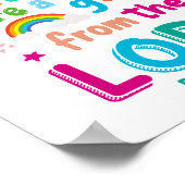 "Kinder sind ein Geschenk des Herrn" Personalisier Poster (Ecke)