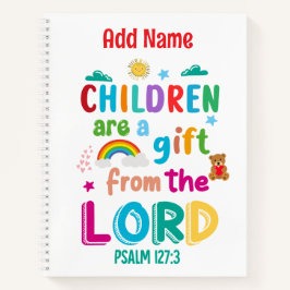 "Kinder sind ein Geschenk", schreiben und zeichnen Notizblock