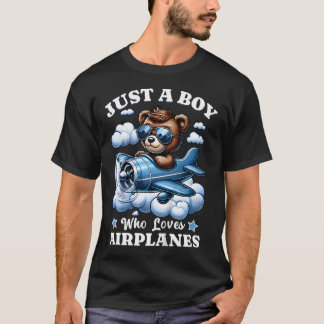 Kinder Sind Ein Junge, Der Flugzeuge Liebt Flugsho T-Shirt