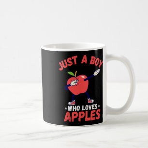 Kinder sind einfach ein Junge, der Äpfel liebt Ges Kaffeetasse