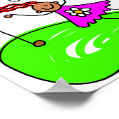 Kinder sind große Niedliche Cartoon Strichmännchen Poster (Ecke)