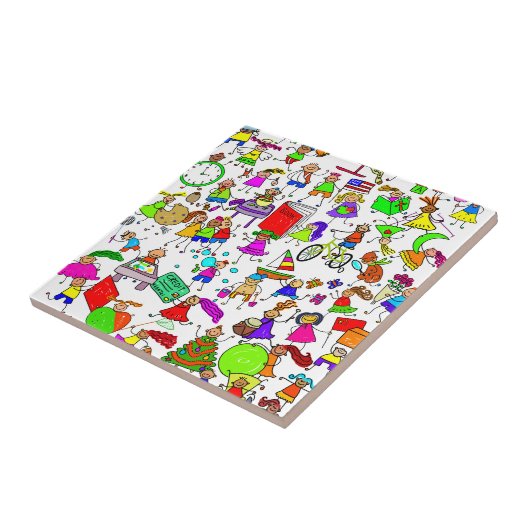 Kinder sind großer niedlicher fliese (Seite)