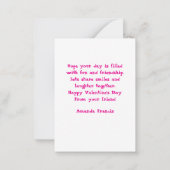 Kinder sind mein Freund Valentinstag Mitteilungskarte (Rückseite)