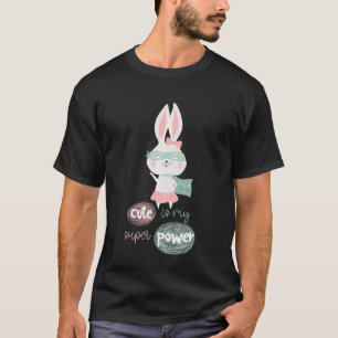 Kinder Sind Mein Super Kraft Hase T-Shirt