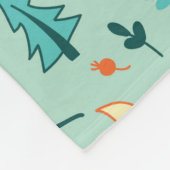 Kinder sind nahtlos mit jungen Füchsen. Funny Chil Fleecedecke (Ecke)