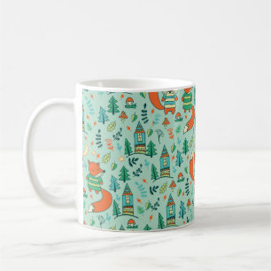 Kinder sind nahtlos mit jungen Füchsen. Funny Chil Kaffeetasse