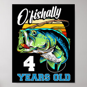 Kinder sind offiziell 4 Jahre alt Fischer 4. Gebur Poster