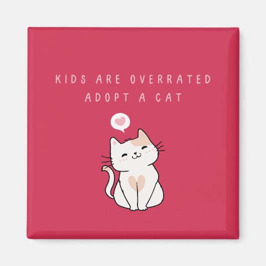 Kinder sind überbewertet - eine Katze Dunkler Mage Magnet (Vorne)