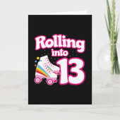 Kinder Skate Party - 13. Geburtstag - Roller Skate Karte (Vorderseite)