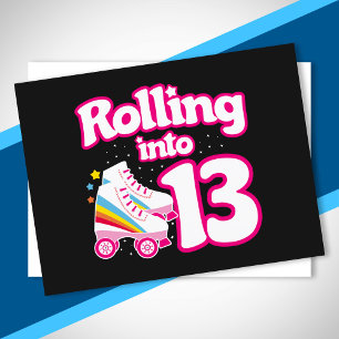Kinder Skate Party - 13. Geburtstag - Roller Skate Postkarte