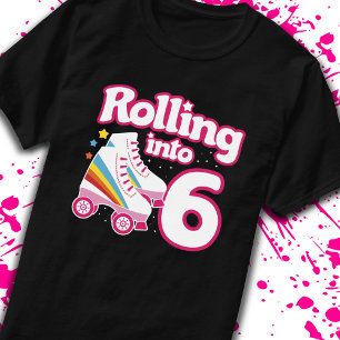 Kinder Skate Party - 6. Geburtstag - Roller Skaten T-Shirt