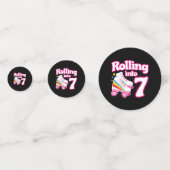 Kinder Skate Party - 7. Geburtstag - Roller Skaten Konfetti (Rückseiten)