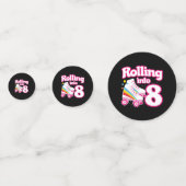 Kinder Skate Party - 8. Geburtstag - Roller Skaten Konfetti (Vorderseiten)