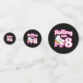 Kinder Skate Party - 8. Geburtstag - Roller Skaten Konfetti (Rückseiten)