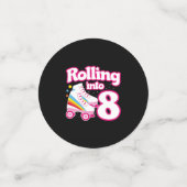 Kinder Skate Party - 8. Geburtstag - Roller Skaten Konfetti (Klein Vorderseite)