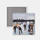 Kinder Skaten außerhalb von faborca Magnet (Vorderseite/Rückseite)