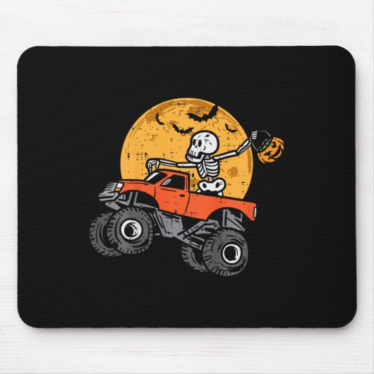 Kinder Skeleton Monster Truck Moon Candy Kleinkind Mousepad (Vorne)