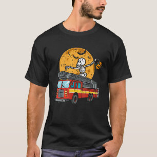 Kinder Skeleton Moon Fire Truck Candy Kleinkind Bo T-Shirt