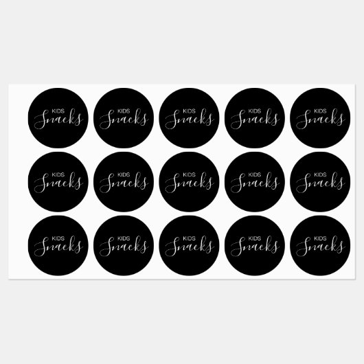 Kinder Snacks Pantry Labels Etiketten (Blatt)