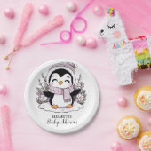 Kinder Snow Penguin Babydusche Pappteller (Party)