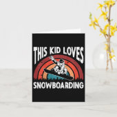 Kinder Snowboarden Art Snowboard Winter Cool Snowb Karte (Gelbe Blume)