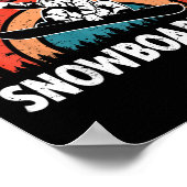Kinder Snowboarden Art Snowboard Winter Cool Snowb Poster (Ecke)