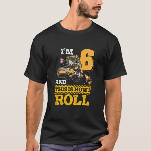 Kinder So Roll ich Asphalt Roller 6 Jahre alt T-Shirt (Vorderseite)