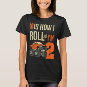 Kinder So Roll ich Monster Truck 2. Geburtstag T-Shirt