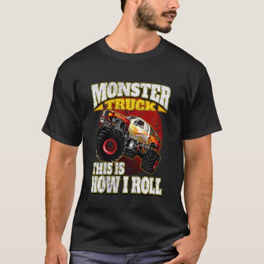 Kinder So rolle ich Monster-LKW T-Shirt (Vorderseite)