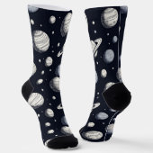 Kinder Sockeln Weltraummuster Socken (Gewinkelt)