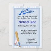 Kinder Softball zum Geburtstag Einladung (Vorderseite)