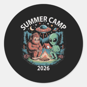 Kinder Sommercamp 2026 Alien Bigfoot Regie Crew Runder Aufkleber
