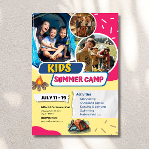 Kinder Sommercamp Flyer, Kinder Bootcamp Sommer  Flyer