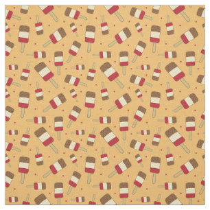 Kinder Sommereis Lolly Popsim Drucken auf Orange Stoff