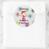 Kinder / sonstige Bekleidungsspeicher oder Geschen Runder Aufkleber (Tasche)