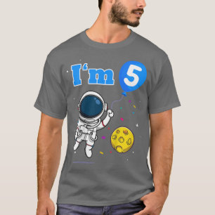 Kinder Spaceman Astronauten Space I bin 5 Fünf Fün T-Shirt