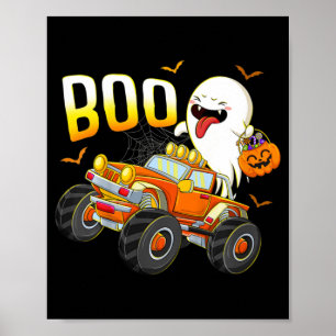 Kinder Spaß Boo Reiten Monster LKW Halloween Costu Poster