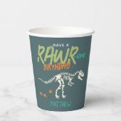 Kinder Spaß Dinosaur Dig Fossil Boys Geburtstag Pappbecher (Rückseite)