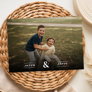 Kinder Spaß Foto Jungen gemeinsame doppelte Geburt Einladung