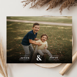 Kinder Spaß Foto Jungen gemeinsame doppelte Geburt Einladung