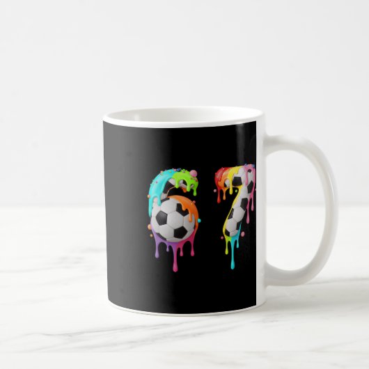 Kinder Spaß Meme 67 Nummer Sechs 6 Sieben 7 Eiscre Kaffeetasse (Rechts)