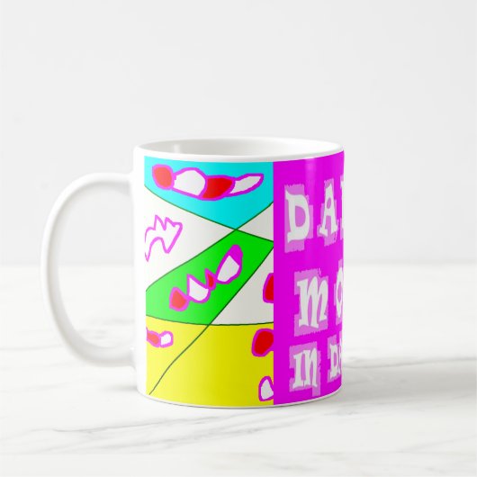 Kinder Spaß mit farbenfrohen Designtieren Kaffeetasse (Links)