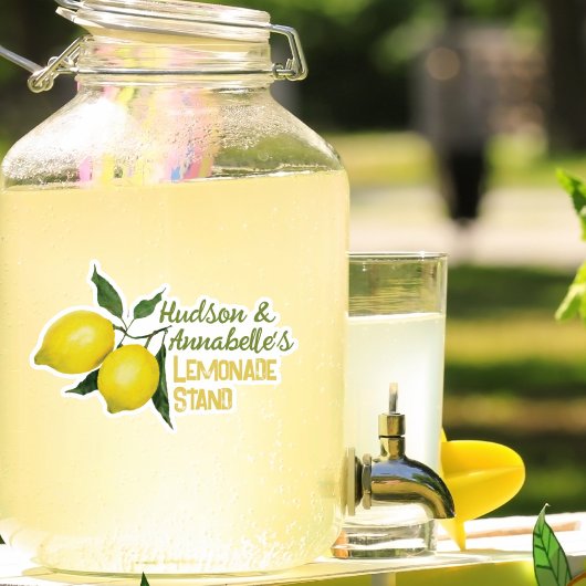 Kinder Spaß Personalisiert Name Lemonade Standlogo Aufkleber