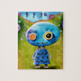 Kinder Spaß Spiel farbenfrohe Niedliche Alien Puzzle