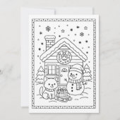 Kinder Spaß Weihnachten Schneemann Farbige flache (Vorderseite)