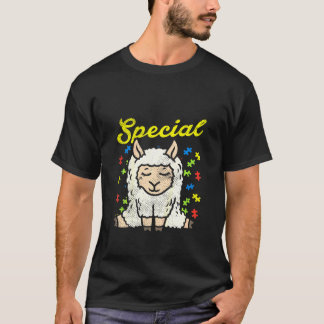 Kinder Special Llama Puzzle Girls Autismus Bewusst T-Shirt