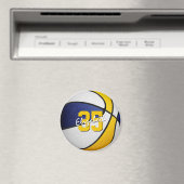 Kinder spielen blau goldene Mannschaftsfarben Bask Magnet (In Situ (Geschirrspüler))